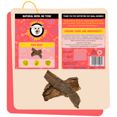 Packaging and product for Bully's Beefy Bites